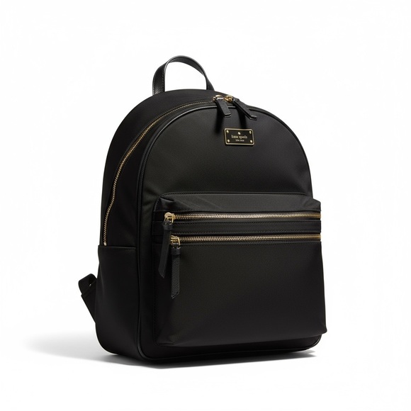 kate spade Handbags - ♠️ Kate Spade Black and Gold Backpack